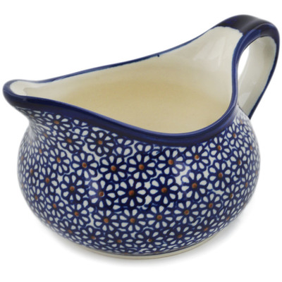 Polish Pottery Gravy Boat 17 oz Dizzy Daisies