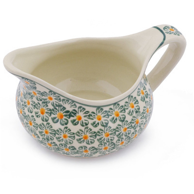 Polish Pottery Gravy Boat 17 oz Orange Blossoms