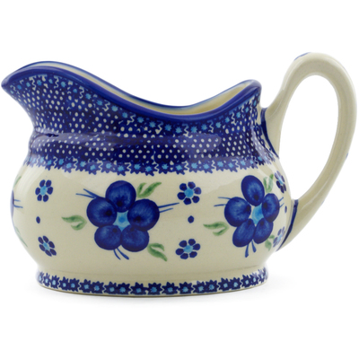 Polish Pottery Gravy Boat 19 oz Bleu-belle Fleur