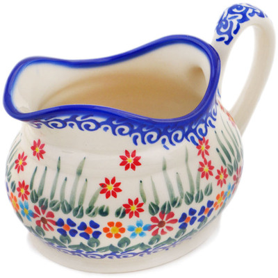 Polish Pottery Gravy Boat 19 oz Blissful Daisy