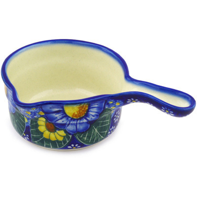 Polish Pottery Gravy Boat 19 oz Floral Fruit Basket UNIKAT