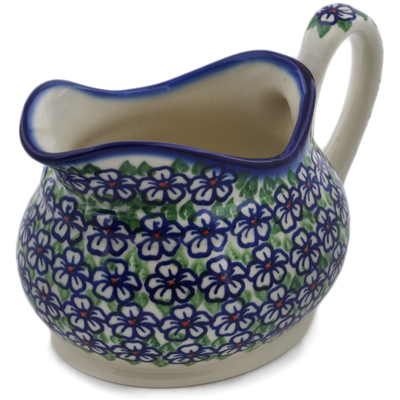 Polish Pottery Gravy Boat 19 oz Flower Bouquet