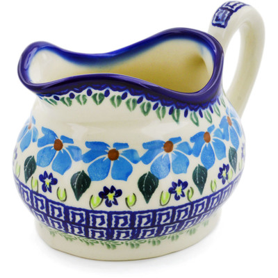 Polish Pottery Gravy Boat 19 oz Pansy Morning