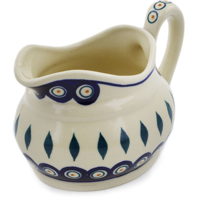 Polish Pottery Gravy Boat 19 oz Peacock