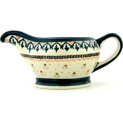 Polish Pottery Gravy Boat 22 oz Polish Daisy