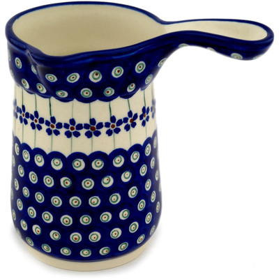 Polish Pottery Gravy Boat 26 oz Flowering Peacock