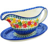 Polish Pottery Gravy Boat with Saucer 20 oz Fall Vibes
