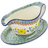 Polish Pottery Gravy Boat with Saucer 20 oz