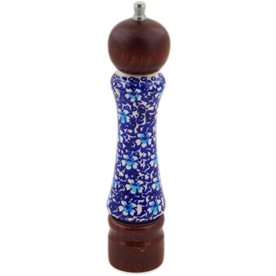 Polish Pottery Grinder 8&quot; Flowers On The Lake