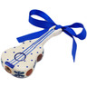 Polish Pottery Guitar Ornament 4" Mosquito