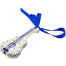 Polish Pottery Guitar Ornament 4&quot; Tail Feathers