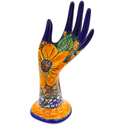 Polish Pottery Hand Figurine 7&quot; Autumn Garden UNIKAT