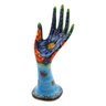 Polish Pottery Hand Figurine 7&quot; Blue Garden UNIKAT