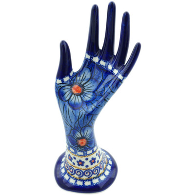 Polish Pottery Hand Figurine 7&quot; Blue Heaven UNIKAT