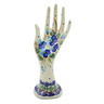 Polish Pottery Hand Figurine 7&quot; Blue Pansy