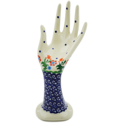 Polish Pottery Hand Figurine 7&quot; Spring Flowers