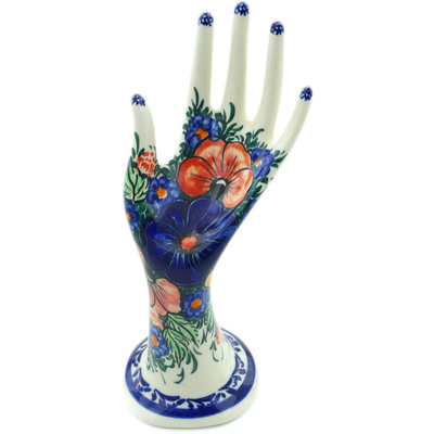 Polish Pottery Hand Figurine 7&quot; Summertime Blues UNIKAT