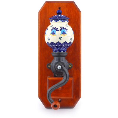 Polish Pottery Hanging Coffee Grinder 14&quot; Country Sunrise UNIKAT