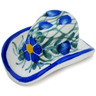 Polish Pottery Hat Figurine 3&quot; Blue Velvet Gardens