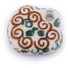Polish Pottery Heart Pendant 1&quot; Grecian Sea