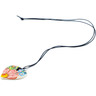 Polish Pottery Heart Pendant 19&quot; Aster UNIKAT