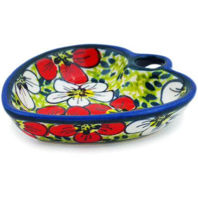 Polish Pottery Heart Shaped Bowl 3&quot; Blessed Morning UNIKAT