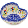 Polish Pottery Heart Shaped Bowl 4&quot; Rainbow Delight UNIKAT
