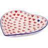 Polish Pottery Heart Shaped Platter 7"