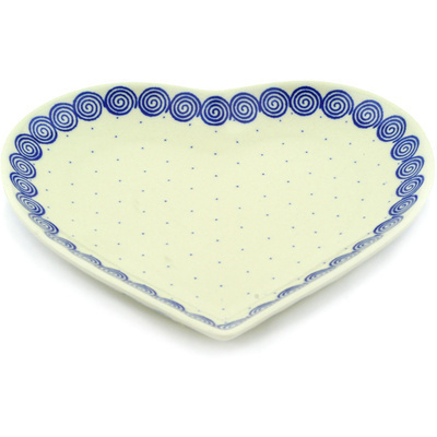 Polish Pottery Heart Shaped Platter 9&quot;