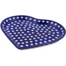 Polish Pottery Heart Shaped Platter 9&quot; Lovely Blue Eyes