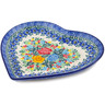 Polish Pottery Heart Shaped Platter 9&quot; Magnificent Surprise UNIKAT