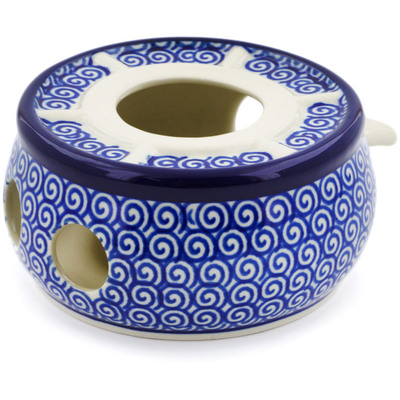 Polish Pottery Heater 4&quot; Baltic Blue