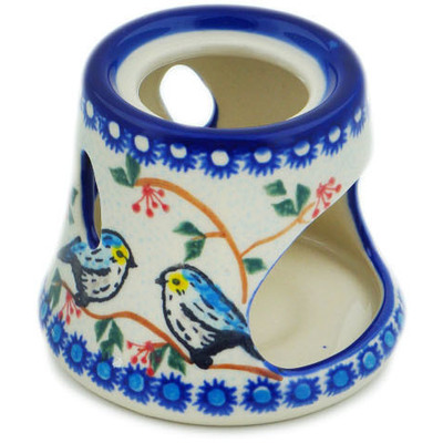 Polish Pottery Heater 4&quot; Best Bird Friends Forever
