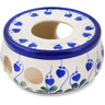 Polish Pottery Heater 4&quot; Bleeding Heart Peacock
