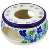 Polish Pottery Heater 4&quot; Blue Phlox