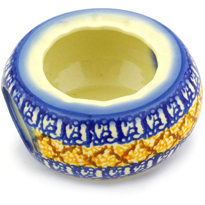 Polish Pottery Heater 4&quot; Colorful Bouquet UNIKAT