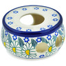 Polish Pottery Heater 4&quot; Crazy Daisy