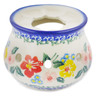 Polish Pottery Heater 4&quot; Hibiscus Haven