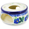 Polish Pottery Heater 4&quot; Infinity Flower