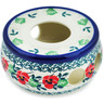 Polish Pottery Heater 4&quot; Red Pansy