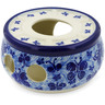 Polish Pottery Heater 4&quot; Sapphire Butterfly