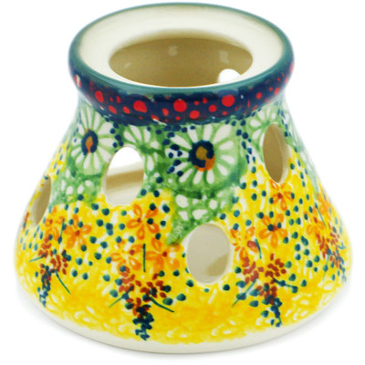 Polish Pottery Heater 4&quot; Sunshine Grotto UNIKAT