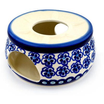 Polish Pottery Heater 6&quot; Aloha Blue