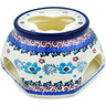 Polish Pottery Heater 6&quot; Blooming Blues