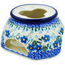 Polish Pottery Heater 6&quot; Blue Joy