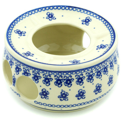 Polish Pottery Heater 6&quot; Blue Pattern