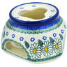 Polish Pottery Heater 6&quot; Crazy Daisy