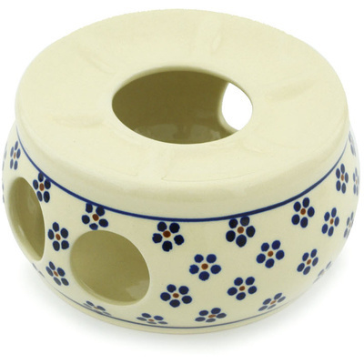 Polish Pottery Heater 6&quot; Daisy Dots