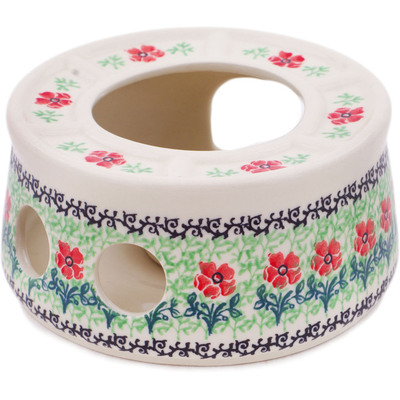 Polish Pottery Heater 6&quot; Maraschino