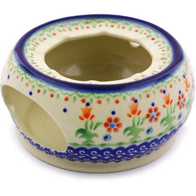 Polish Pottery Heater 6" Spring Flowers